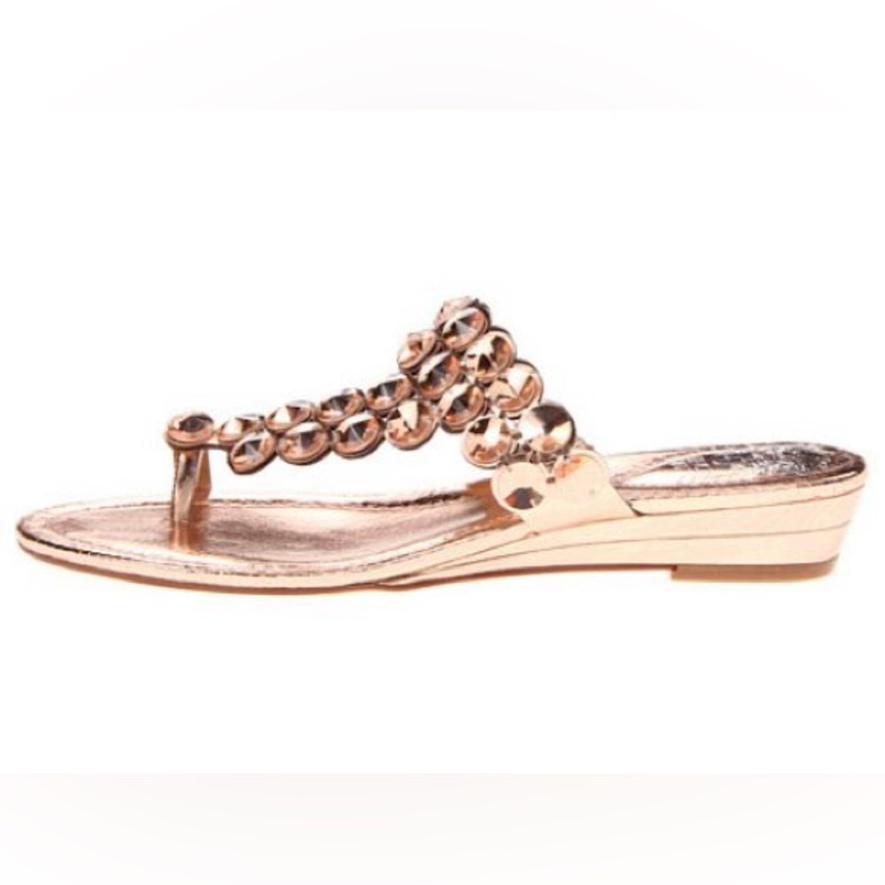 Vince Camuto Itta Toe Ring Embellished Sandal - Size 7, Rose Gold - Picture 8 of 9
